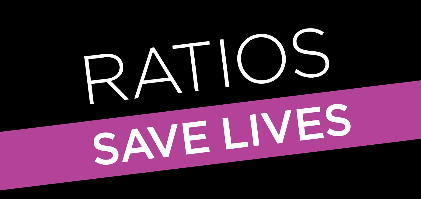 Text saying Ratios Save Lives 