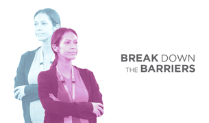 Campaign Image with the text "break down the barriers"